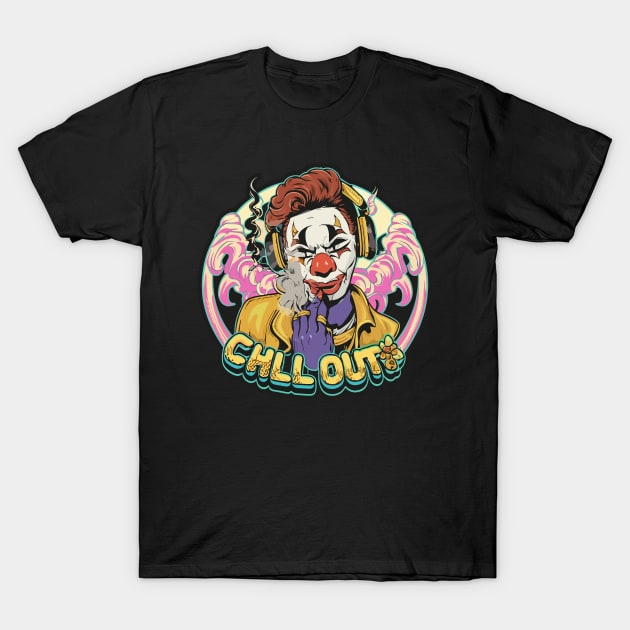 Hip Hop Clown with 3D Text Artwork T-Shirt by diegotorres